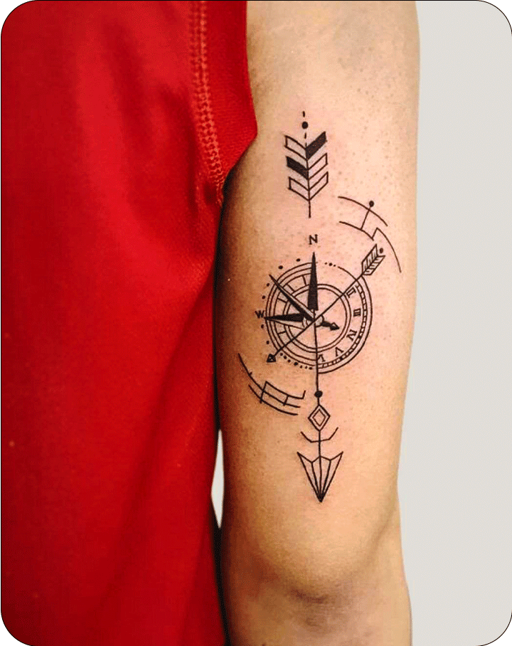 Compass tattoos on Hand