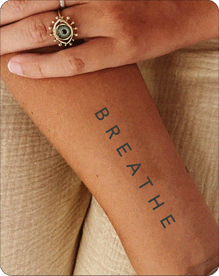 Breathe Tattoo on Hand