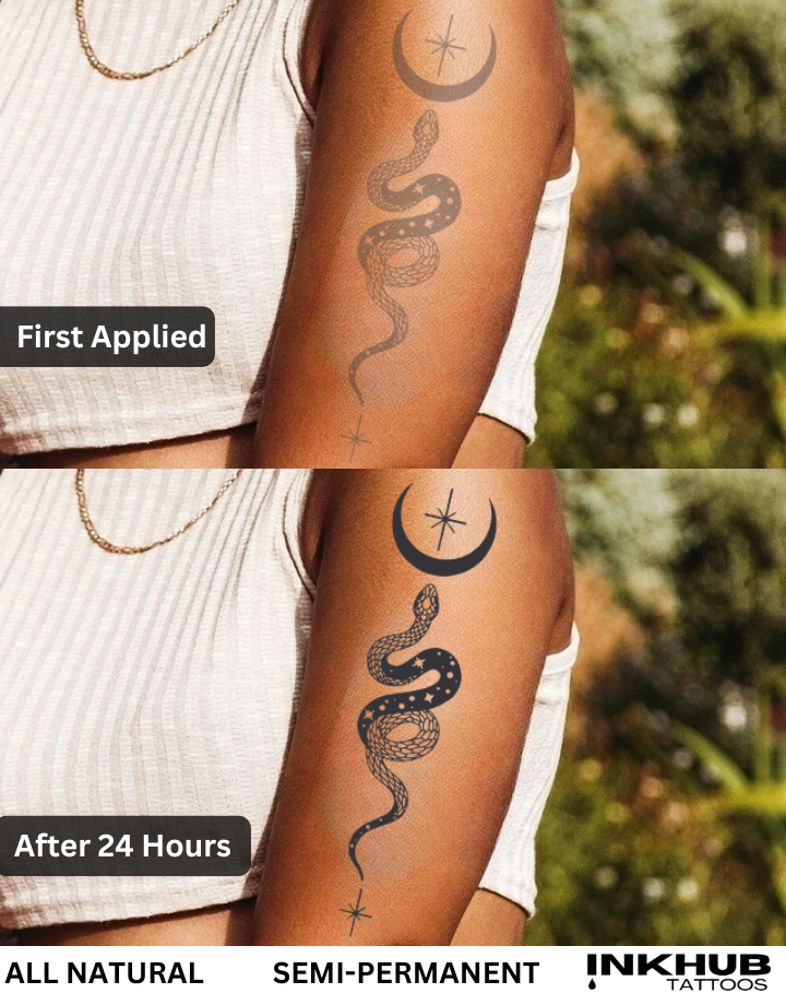 Semi-Permanent Tattoos visible in 24 hours