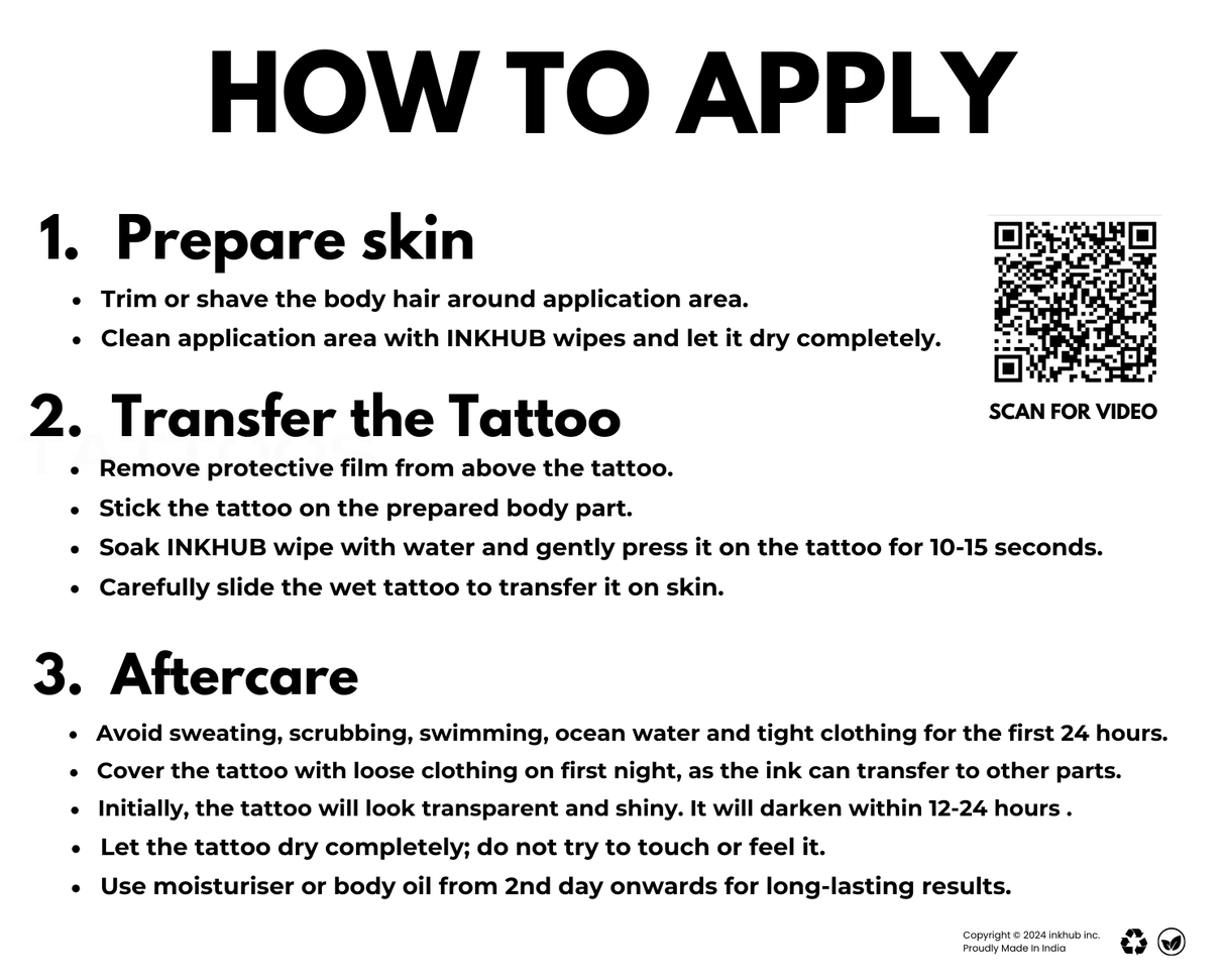 How to apply Inkhub Rose tattoos