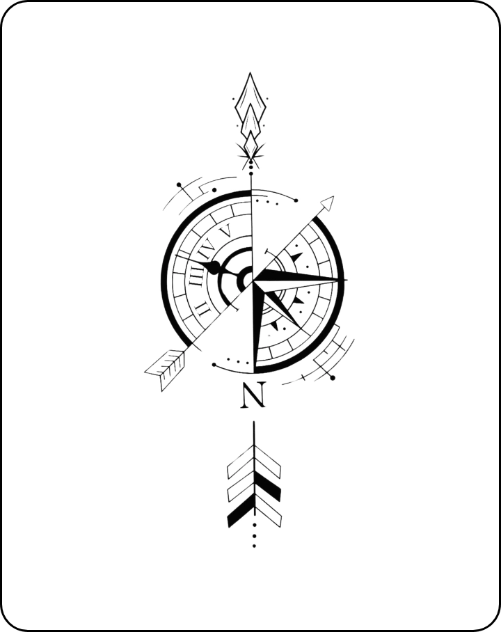  Compass tattoos