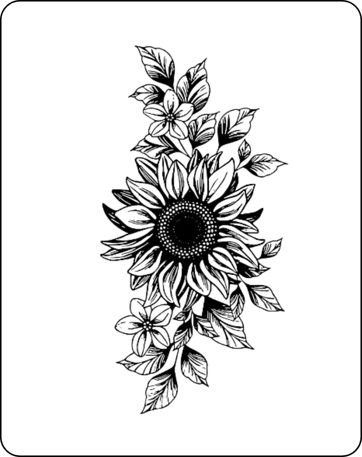 sunflower tattoos by Inkhub temporary tattoos