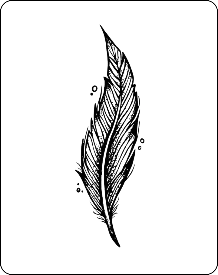 Feather tattoo design