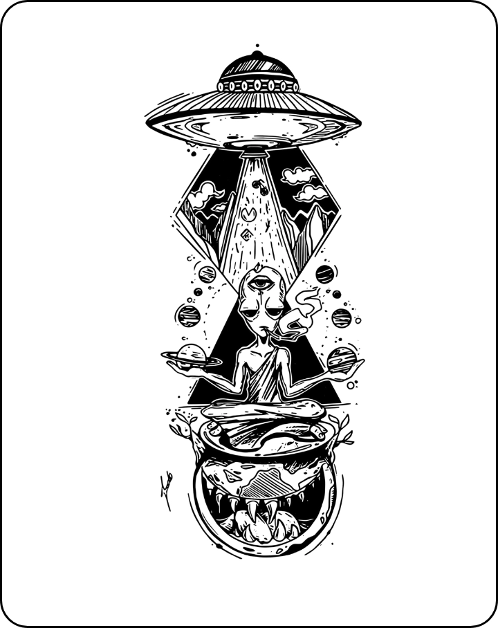 Alien Yog Tattoo 