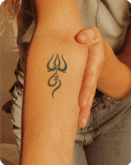 trishul tattoos put on hand