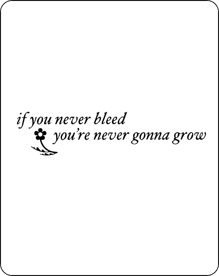 If you never bleed - INKHUB