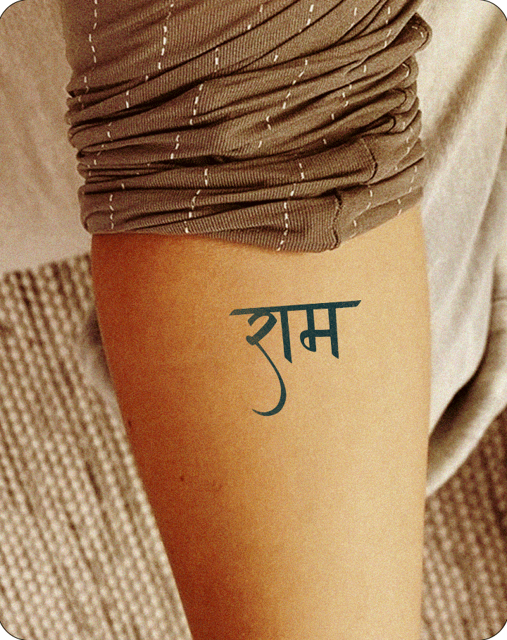 Ram tattoos put on arm